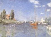 Claude Monet The Red Boats Argenteuil (mk09) oil painting on canvas
